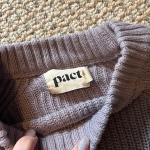 Pact Women's Cowl Neck Sweater in Light Gray